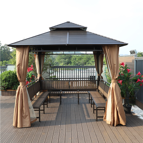 Koltuk ve Masa ile 300 * 300CM Açık Gazebo